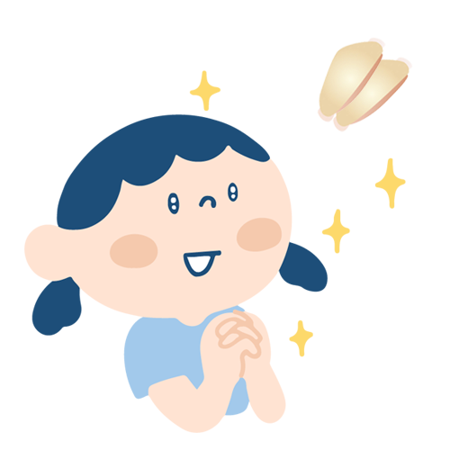 手を組む女の子